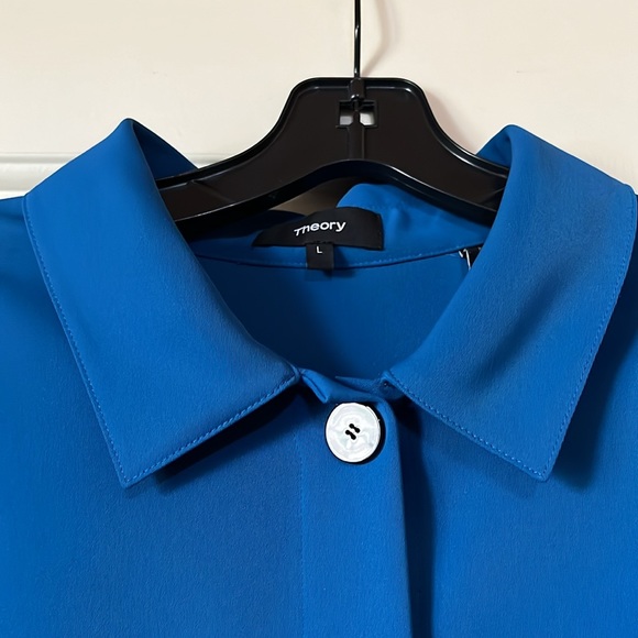Blouse by Theory, Sz Large, Beautiful blue/green - Picture 2 of 7
